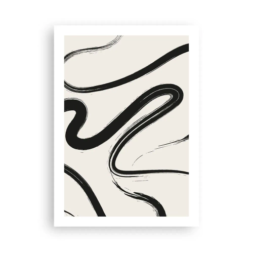 Affisch - Svart och vit elegans - 50x70 cm