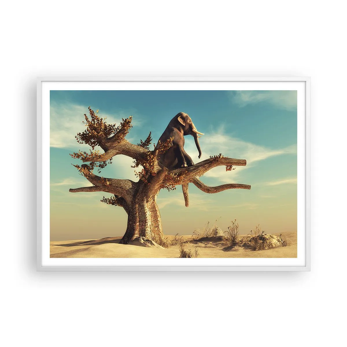 Affisch i vit ram - Ny synvinkel - 100x70 cm