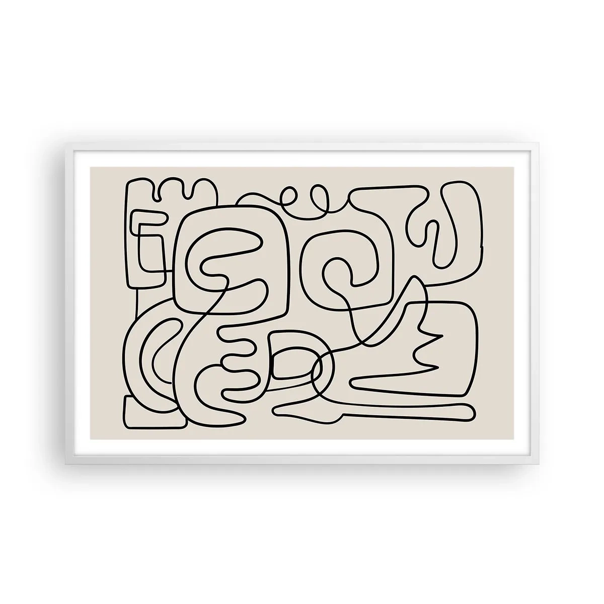 Affisch i vit ram - Följ spåret - 91x61 cm