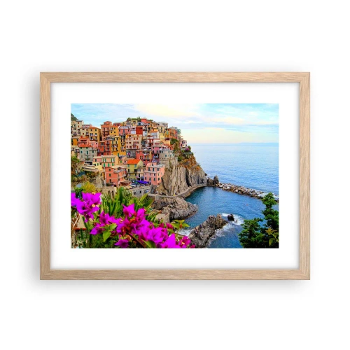 Affisch i ram av ljusek - Skrattande stad - 40x30 cm