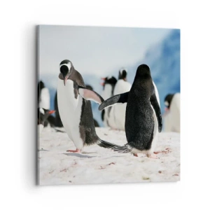 Canvastavla - Bild på duk - Dans på snön - 70x70 cm