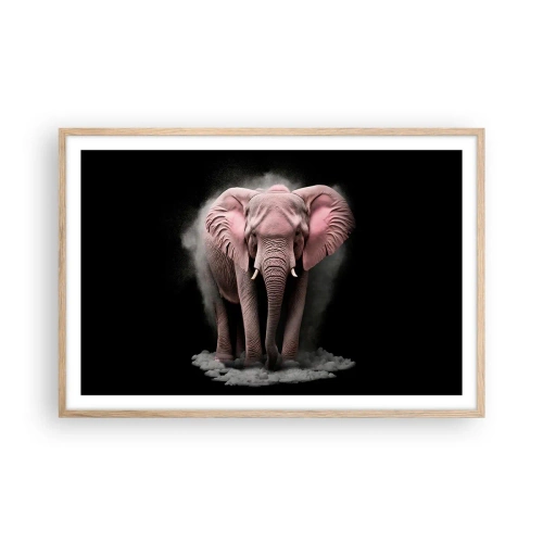 Affisch i ram av ljusek - Tänk inte på en rosa elefant! - 91x61 cm