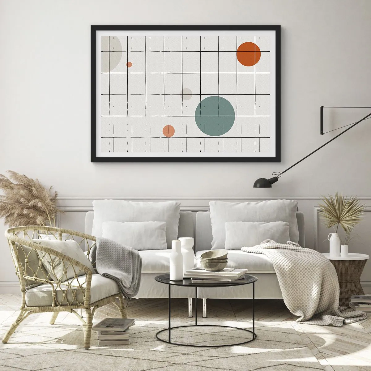 Affisch i svart ram - Fångade. Vi eller de? - 50x40 cm