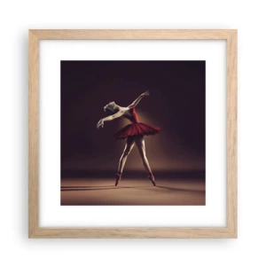 Affisch i ram av ljusek - Prima ballerina - 30x30 cm