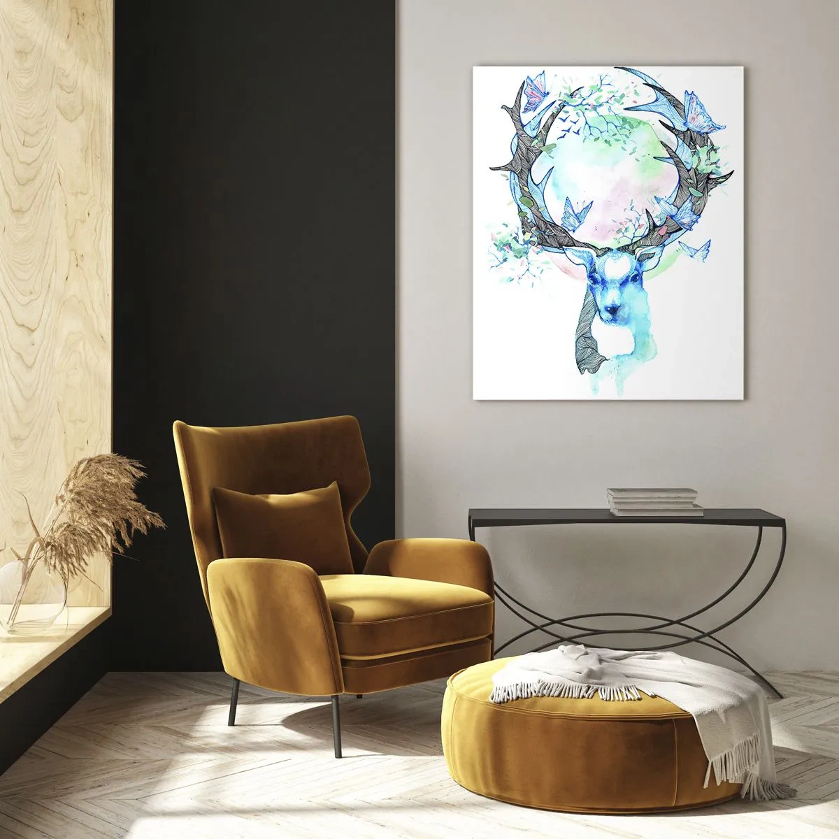 Glastavla - Bild på glas - Naturens styrka och mildhet - 50x70 cm