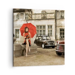 Canvastavla - Bild på duk - Sentimental miniresa - 60x60 cm