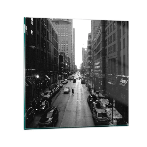 Glastavla - Bild på glas - Nästa dag som varje dag - 60x60 cm