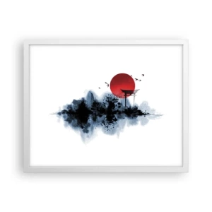 Affisch i vit ram - Japansk utsikt - 50x40 cm