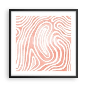 Affisch i svart ram - I en labyrint av koraller - 50x50 cm