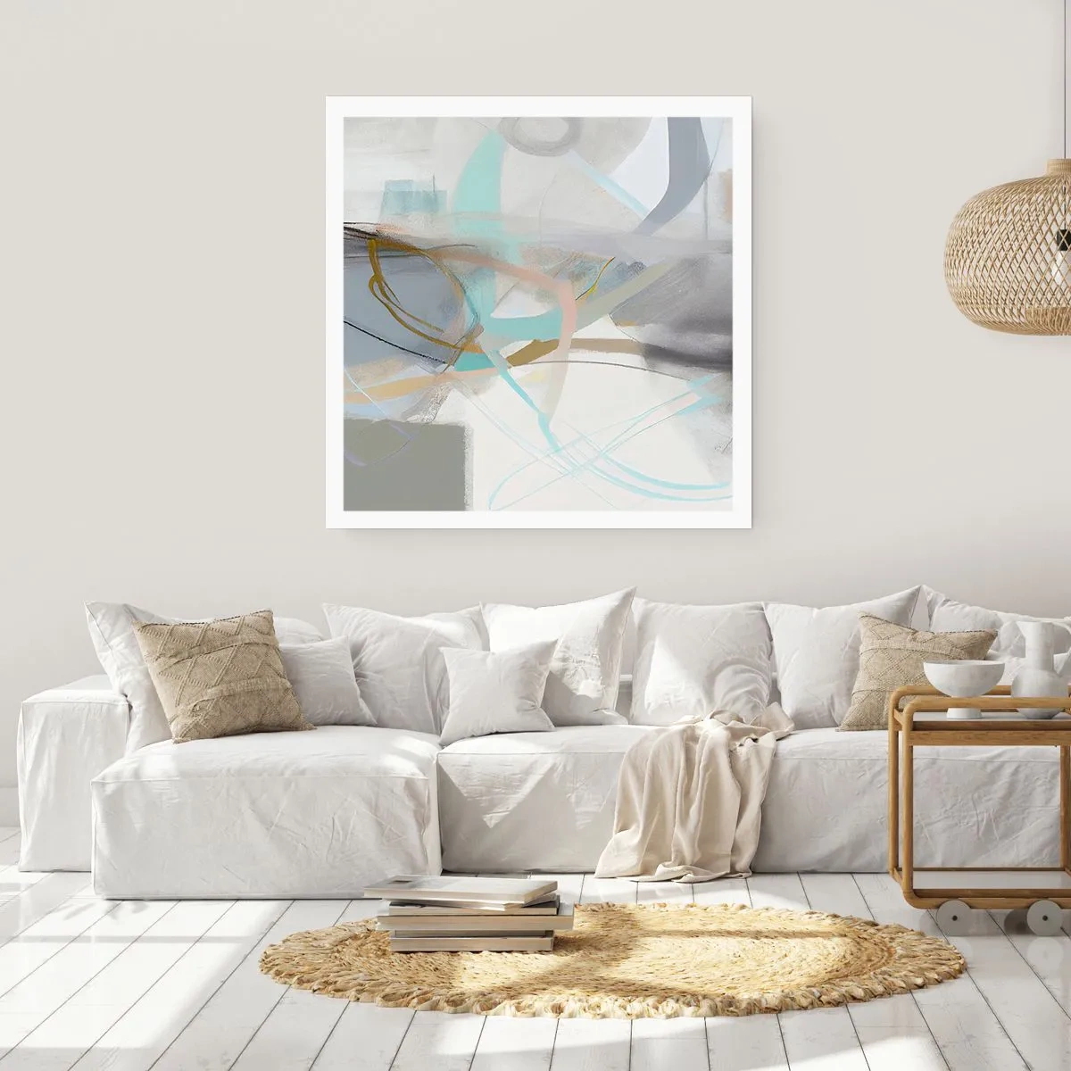 Affisch - Dimmig abstraktion - 40x40 cm