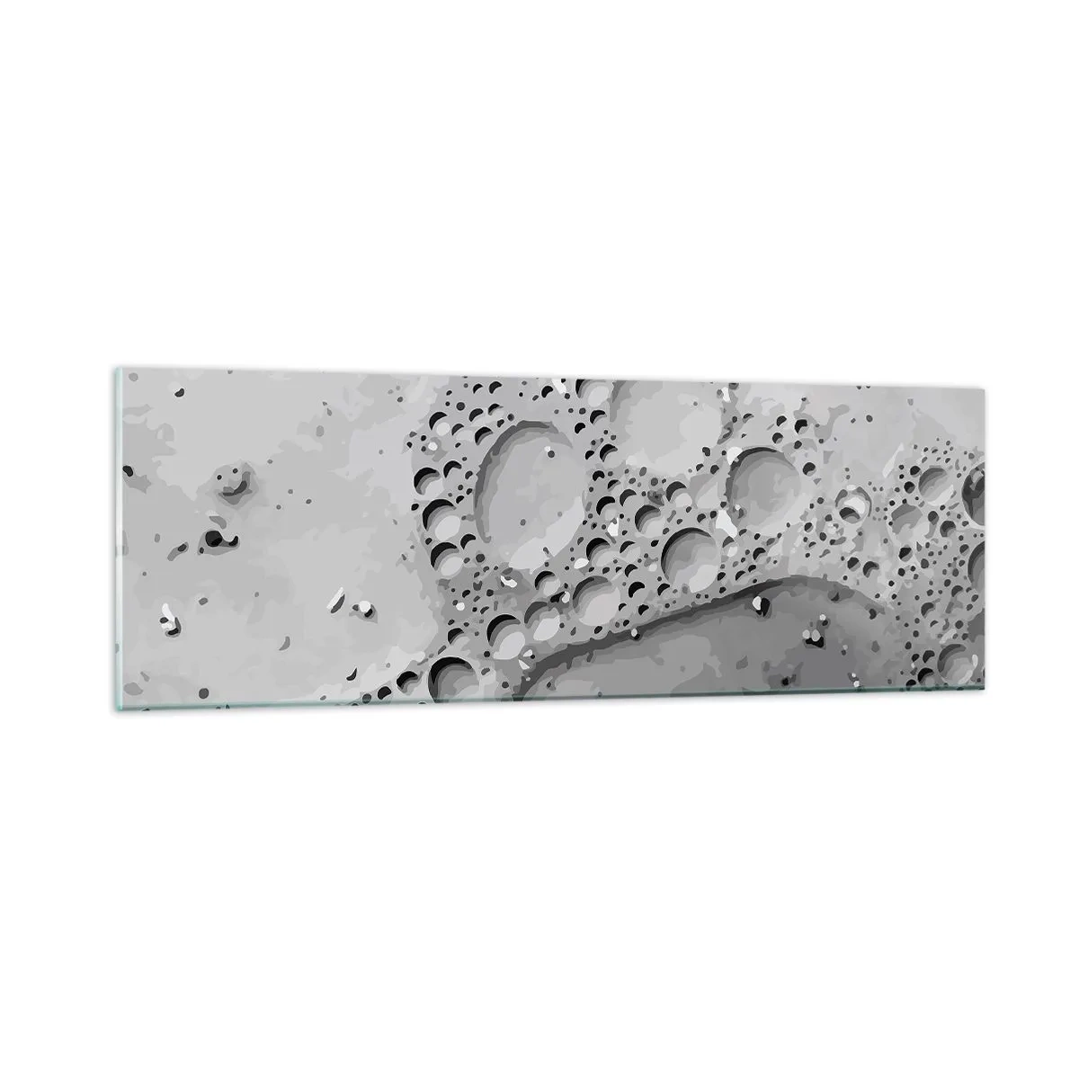 Glastavla - Bild på glas - Spår efter skum - 90x30 cm