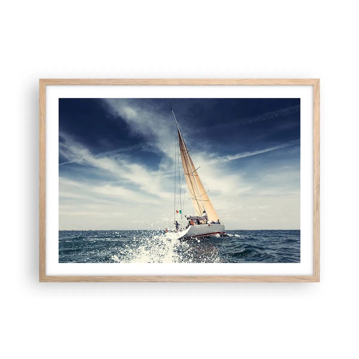 Affisch i ram av ljusek - De hinner inte ikapp oss! - 70x50 cm