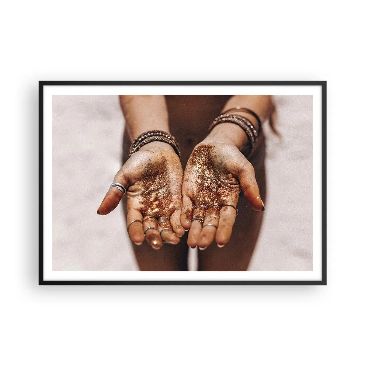 Affisch i svart ram - Gåva för dig - 100x70 cm