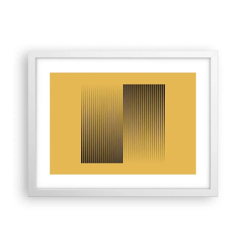 Affisch i vit ram - Motsatsernas kvadrat - 40x30 cm