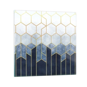 Glastavla - Bild på glas - Komposition i synkoprytm - 50x50 cm