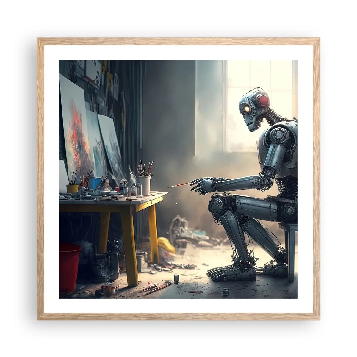 Affisch i ram av ljusek - Den skapande handlingen - 60x60 cm