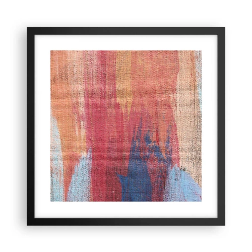 Affisch i svart ram - Rinnande regnbåge - 40x40 cm