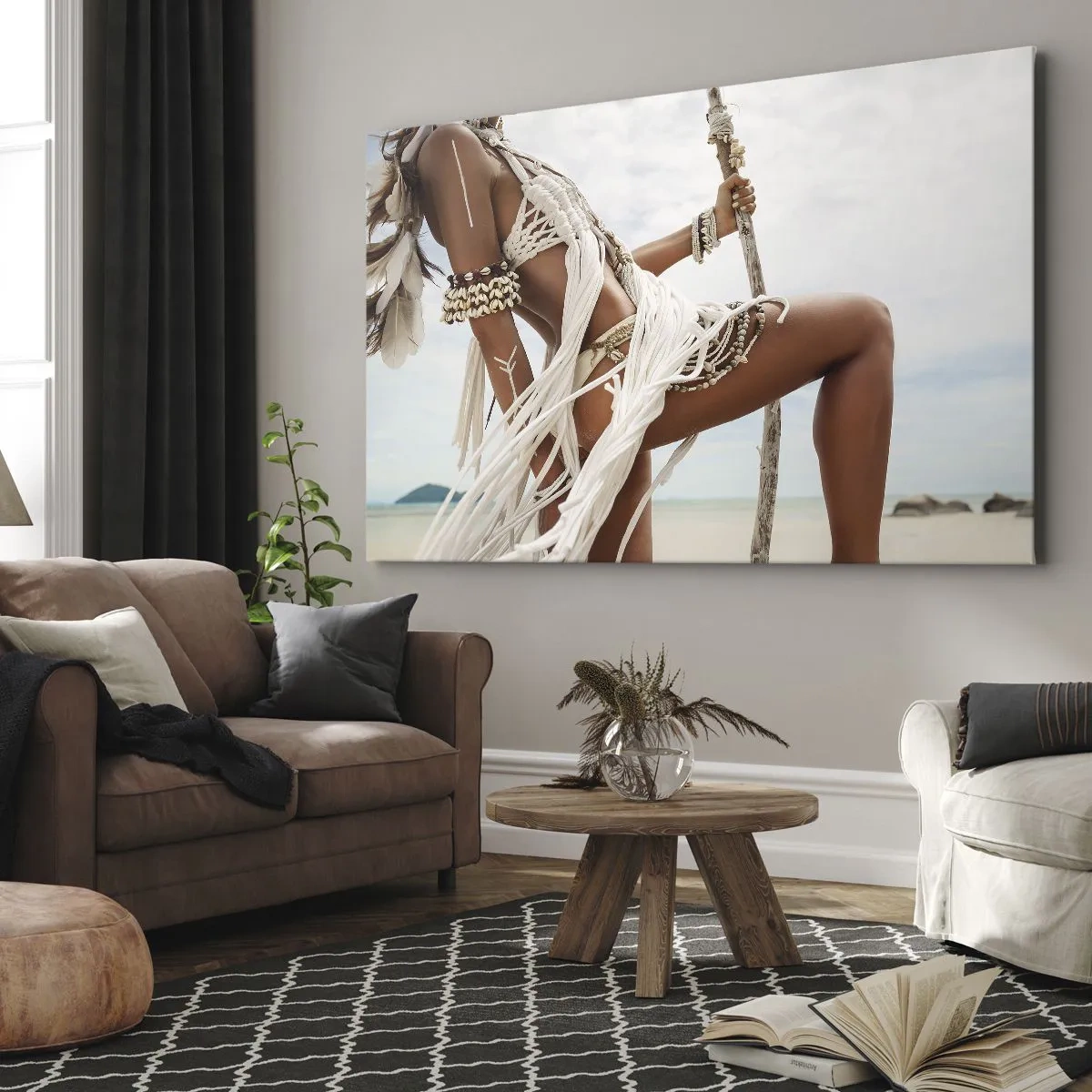 Canvastavla - Bild på duk - Solens prästinna - 100x70 cm