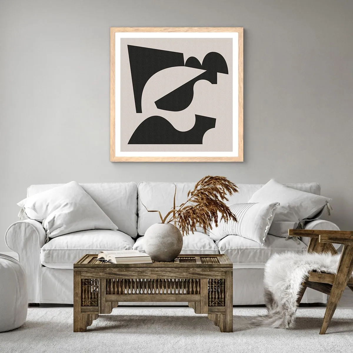 Affisch i ram av ljusek - För självmontering - 60x60 cm