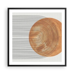 Affisch i svart ram - En solig komposition - 60x60 cm