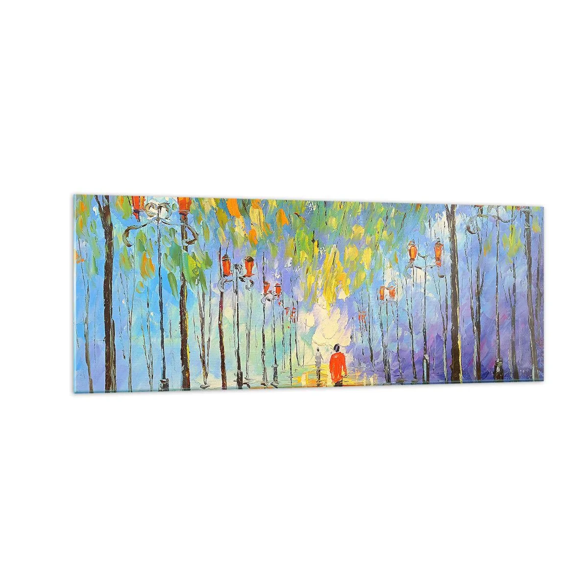 Glastavla - Bild på glas - Regnets nattvisa - 140x50 cm