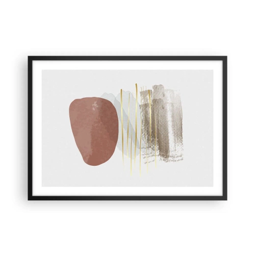 Affisch i svart ram - Abstrakt pelargång - 70x50 cm