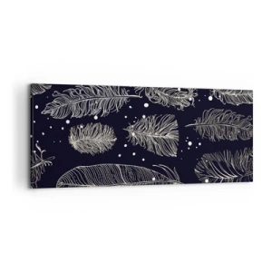Canvastavla - Bild på duk - Fjäderspets - 120x50 cm