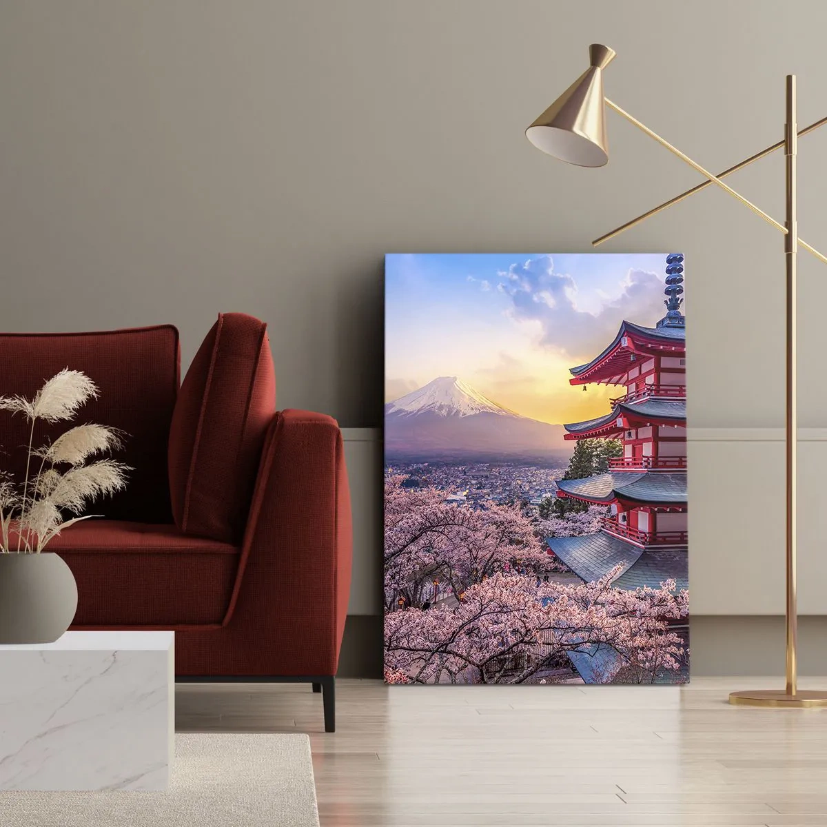 Canvastavla - Bild på duk - Essens av den japanska andan - 65x120 cm