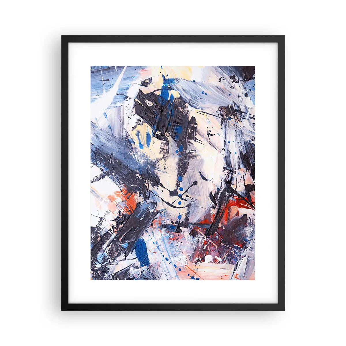 Affisch i svart ram - Abstraktionen galna dans - 40x50 cm