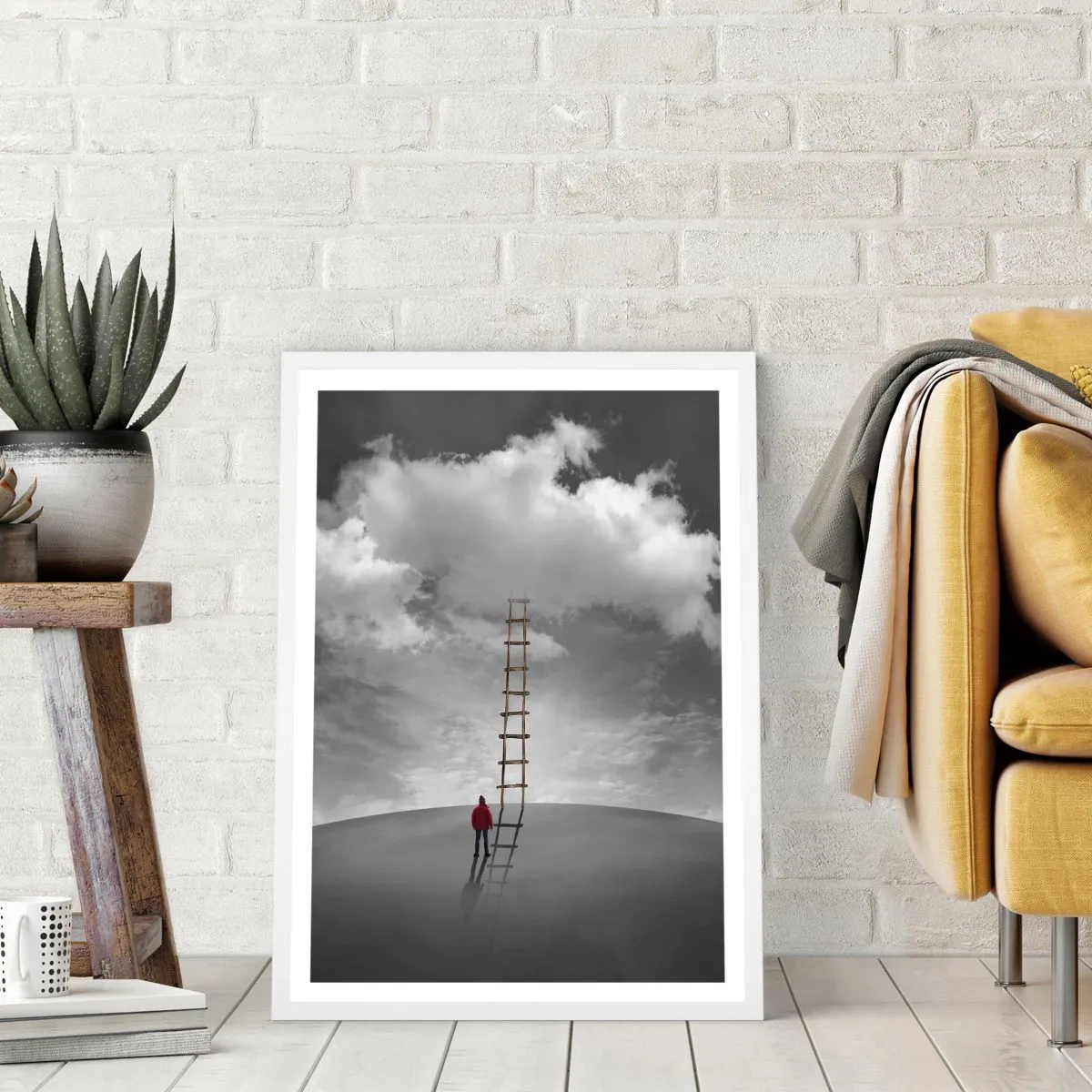 Affisch i vit ram - Allt är möjligt - 40x50 cm