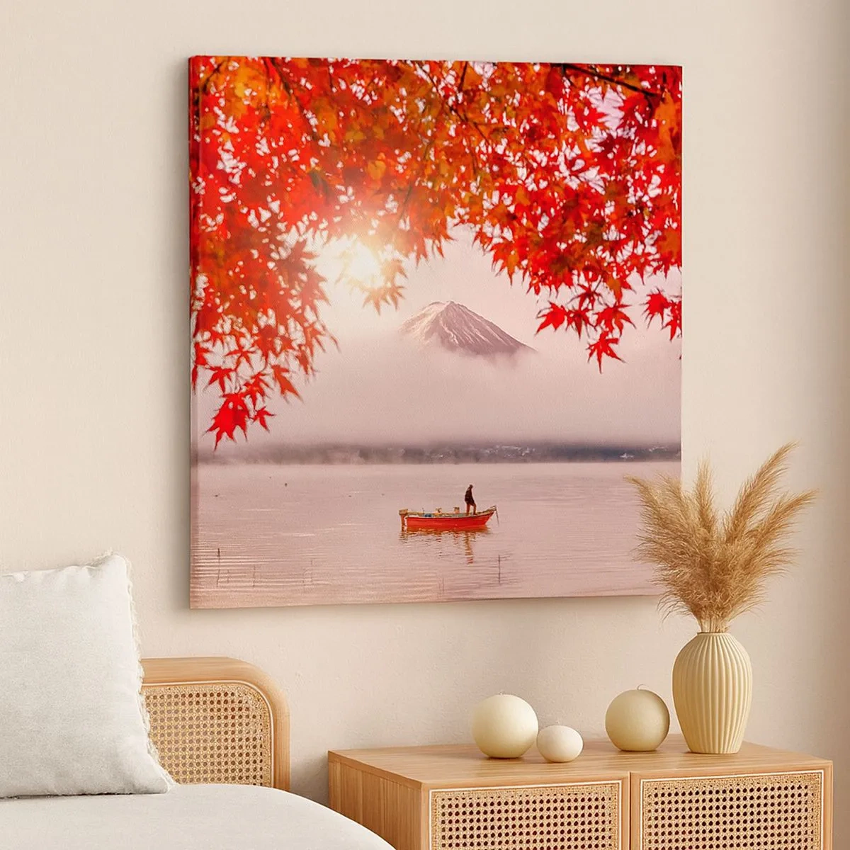 Canvastavla - Bild på duk - I japansk stämning - 30x30 cm