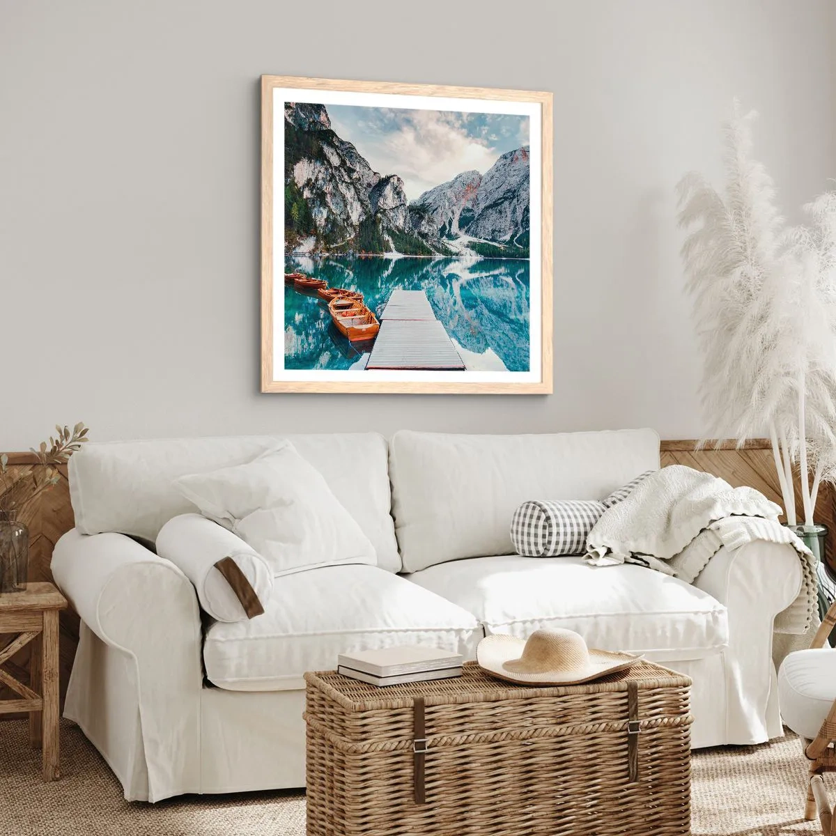 Affisch i ram av ljusek - Vi visar dig skönhet - 30x30 cm