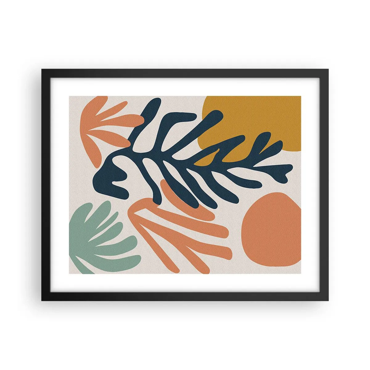 Affisch i svart ram - Korallhav - 50x40 cm