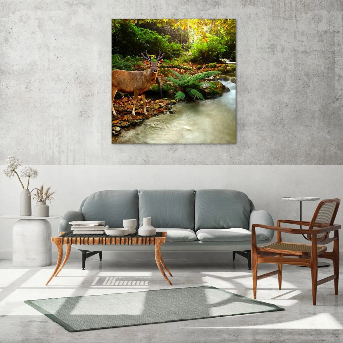 Glastavla - Bild på glas - Välkommen till min värld - 40x40 cm