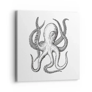 Canvastavla - Bild på duk - Dansar med vågorna - 40x40 cm