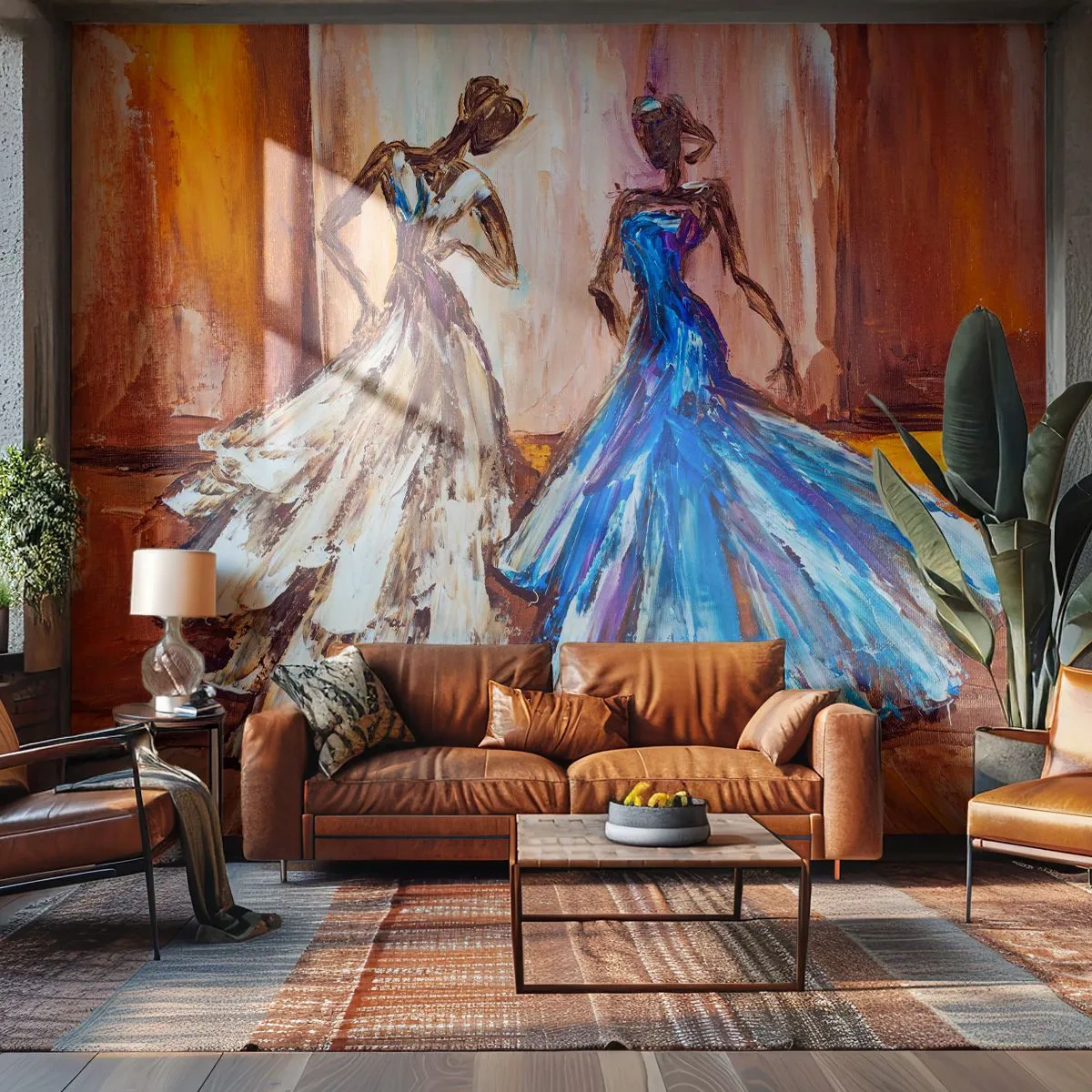 Fototapet Standard Eco - Prydlig duett - Kvinna, Bröllopsklänning, Mode - 400x280 cm