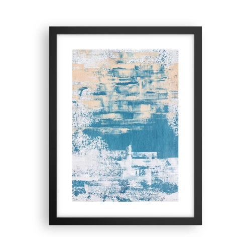 Affisch i svart ram - Genom istapp - 30x40 cm