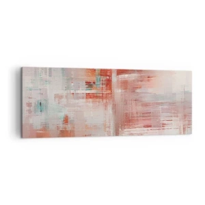 Canvastavla - Bild på duk - Dimmigt. Rosa - 140x50 cm