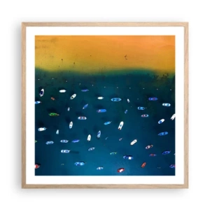 Affisch i ram av ljusek - Ett semesterspel - 60x60 cm
