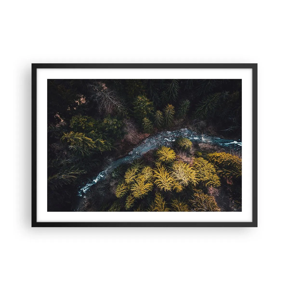 Affisch i svart ram - Snabbt, allt snabbare - 70x50 cm