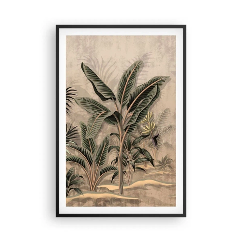 Affisch i svart ram - Bild i kolonial stil - 61x91 cm