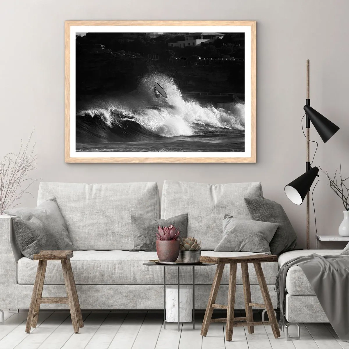 Affisch i ram av ljusek - Utmaning accepterad! - 100x70 cm