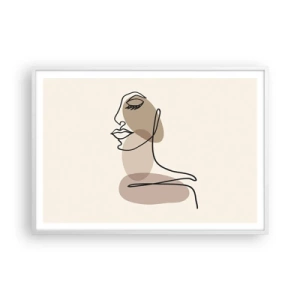 Affisch i vit ram - Lyssnar på sig själv - 100x70 cm