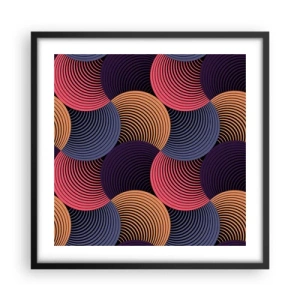 Affisch i svart ram - I en cirkulär rytm - 50x50 cm