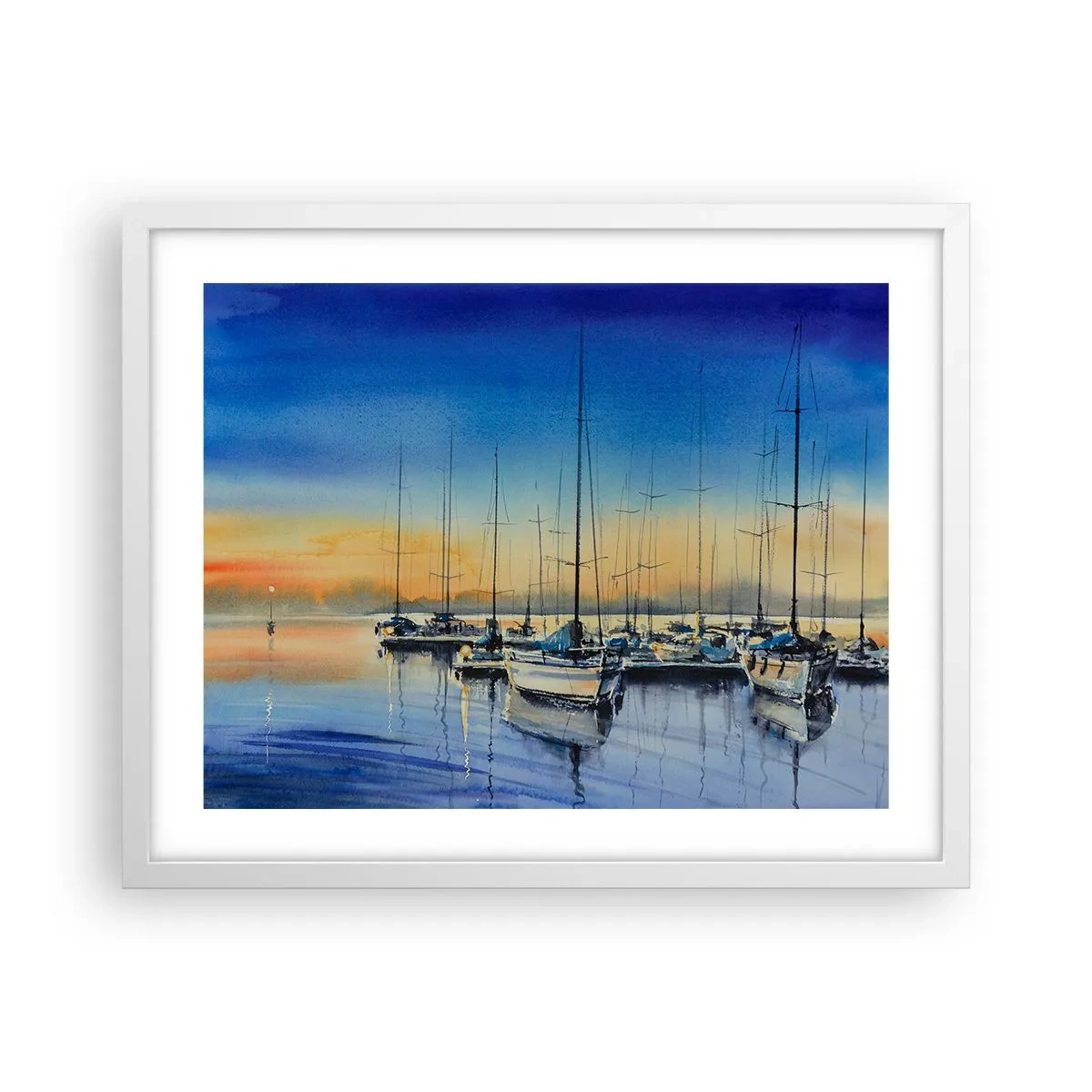 Affisch i vit ram - Slutet på en bra dag - 50x40 cm