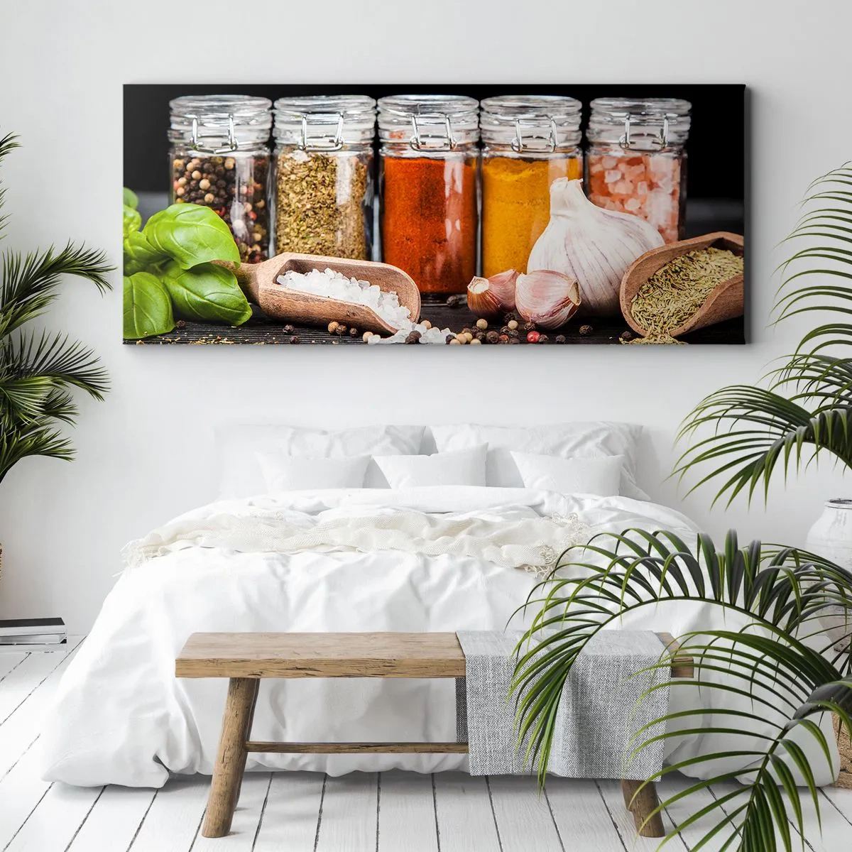 Canvastavla - Bild på duk - Så att livet har smak - 140x50 cm