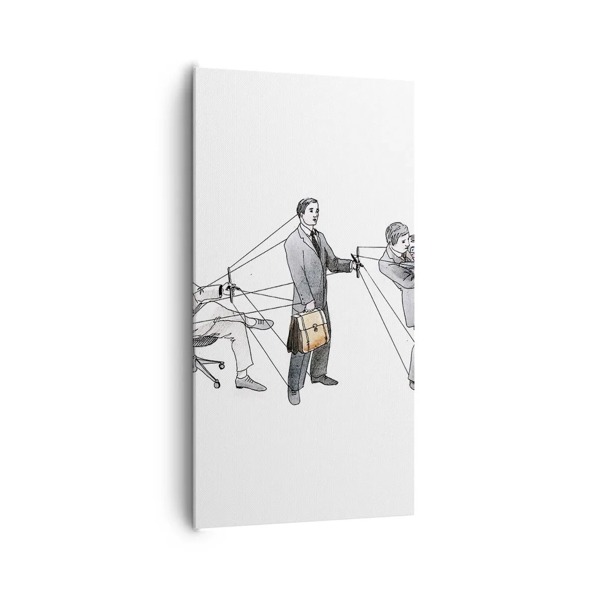 Canvastavla - Bild på duk - Var och en har sin chef - 65x120 cm