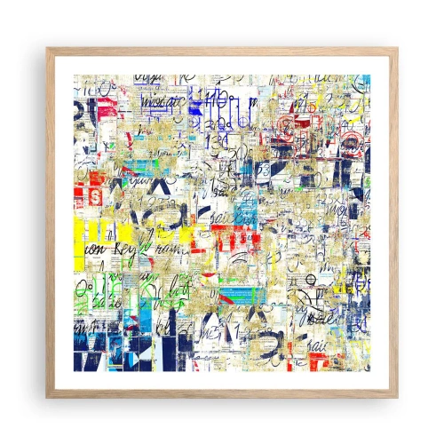 Affisch i ram av ljusek - Helt enkelt gläder ögonen - 60x60 cm
