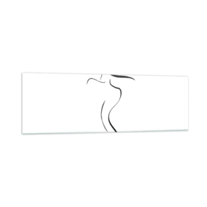 Glastavla - Bild på glas - Svårfångad som en våg - 160x50 cm