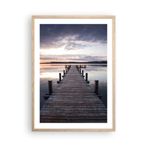 Affisch i ram av ljusek - Den tysta gränsen mellan dag och natt - 50x70 cm